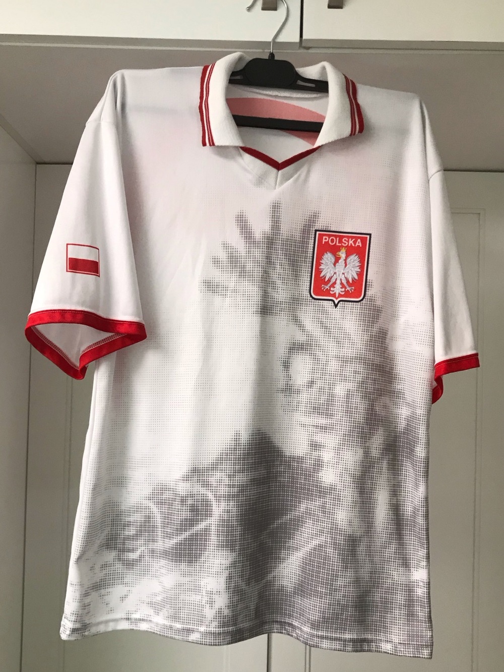 Polska White & Red Men's Football FIFA Poland Jersey Shirt S